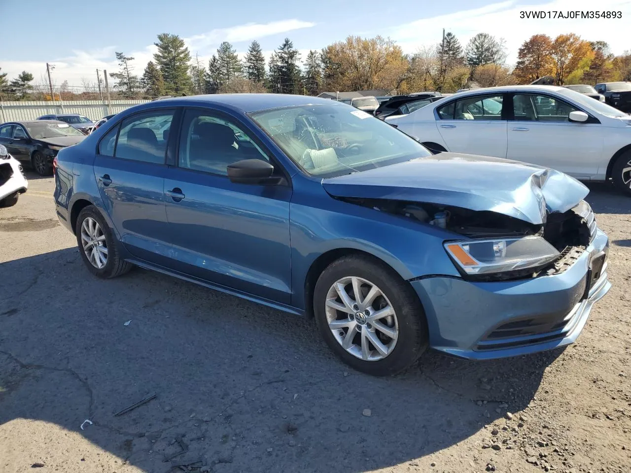 2015 Volkswagen Jetta Se VIN: 3VWD17AJ0FM354893 Lot: 78578474