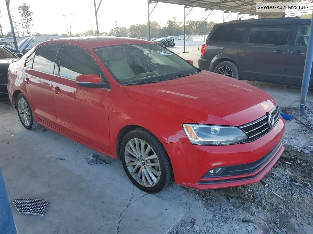 2015 Volkswagen Jetta Se VIN: 3VWD07AJ2FM231017 Lot: 78736504