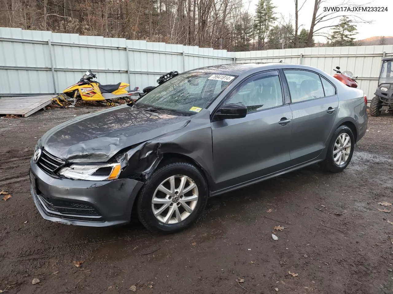 2015 Volkswagen Jetta Se VIN: 3VWD17AJXFM233224 Lot: 78941814