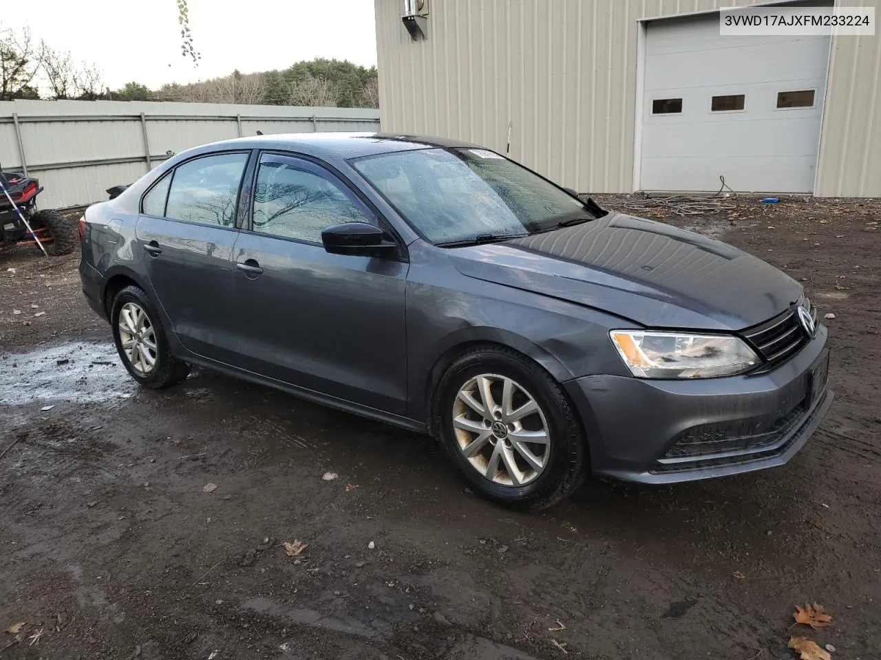 2015 Volkswagen Jetta Se VIN: 3VWD17AJXFM233224 Lot: 78941814