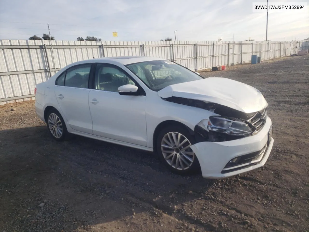 2015 Volkswagen Jetta Se VIN: 3VWD17AJ3FM352894 Lot: 78984904