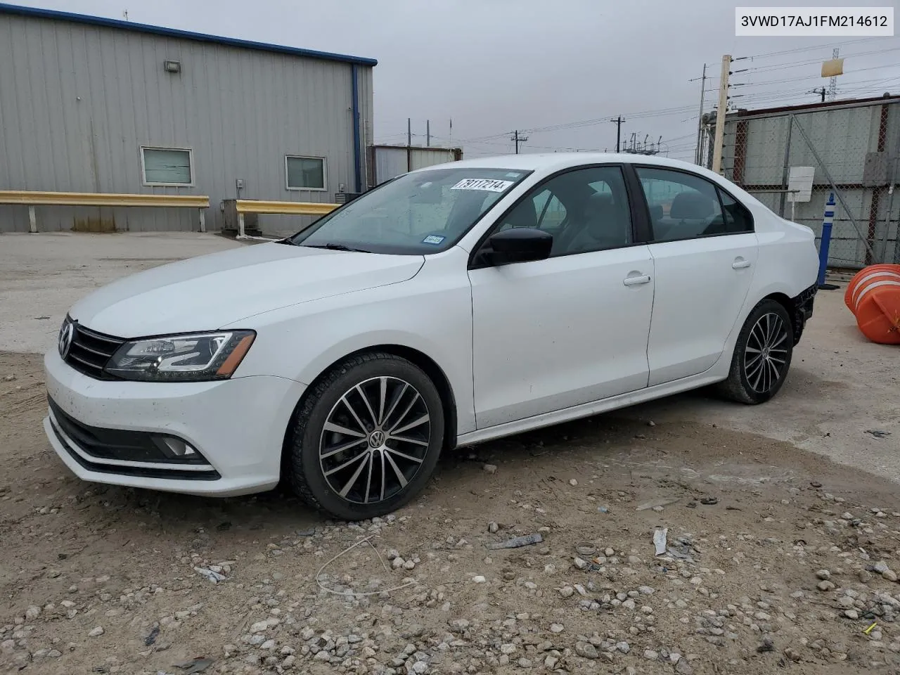 2015 Volkswagen Jetta Se VIN: 3VWD17AJ1FM214612 Lot: 79117214