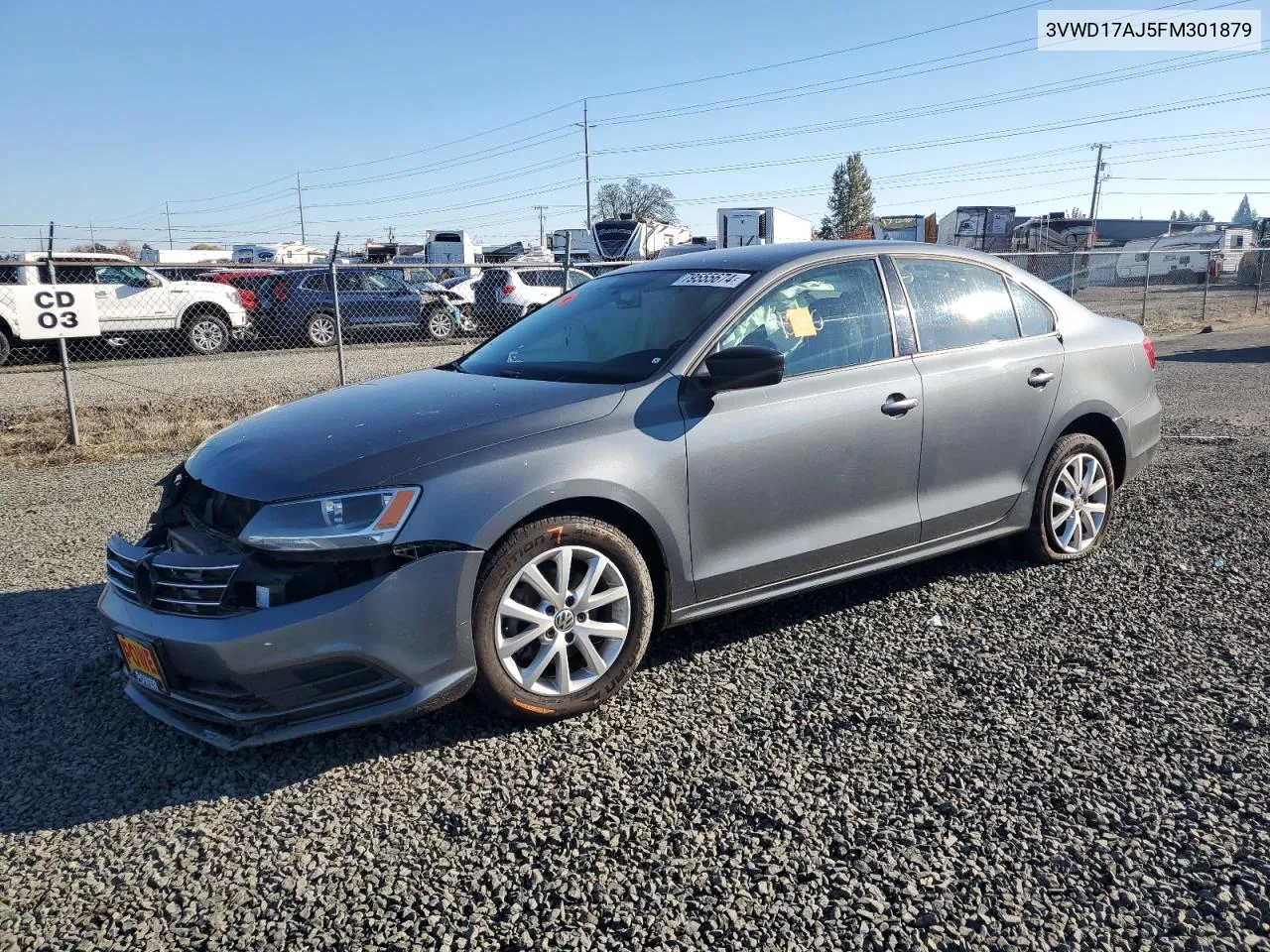 2015 Volkswagen Jetta Se VIN: 3VWD17AJ5FM301879 Lot: 79555674