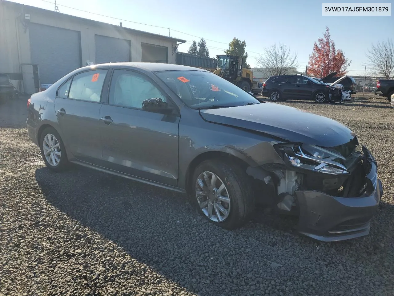 2015 Volkswagen Jetta Se VIN: 3VWD17AJ5FM301879 Lot: 79555674