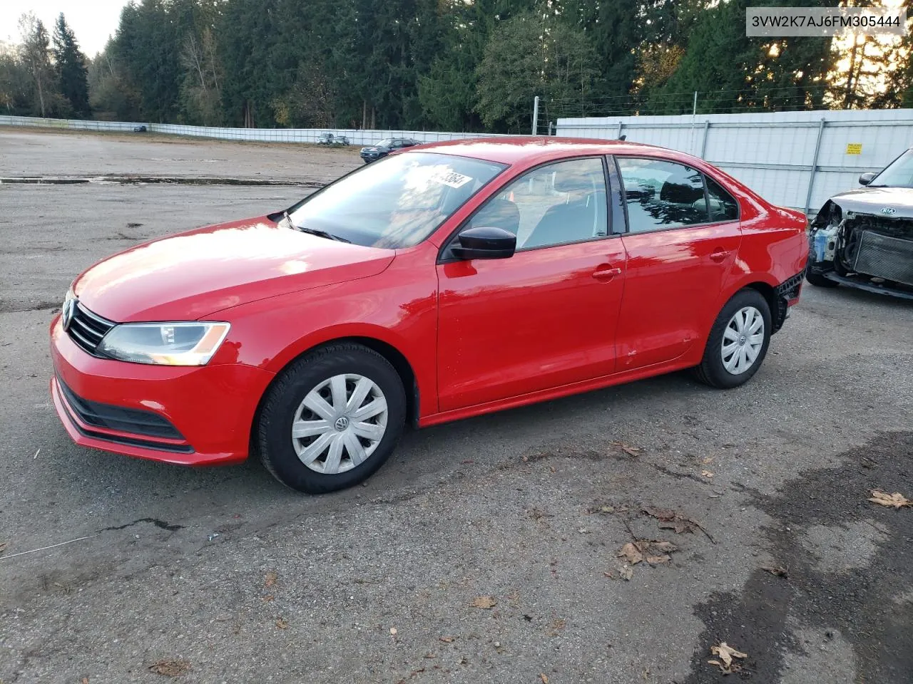 2015 Volkswagen Jetta Base VIN: 3VW2K7AJ6FM305444 Lot: 79743364