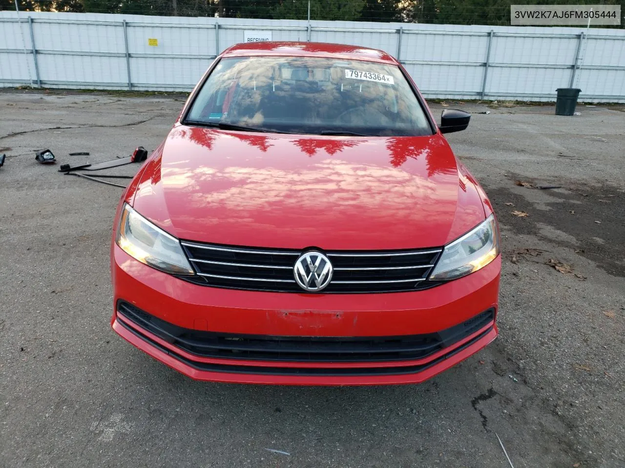 2015 Volkswagen Jetta Base VIN: 3VW2K7AJ6FM305444 Lot: 79743364