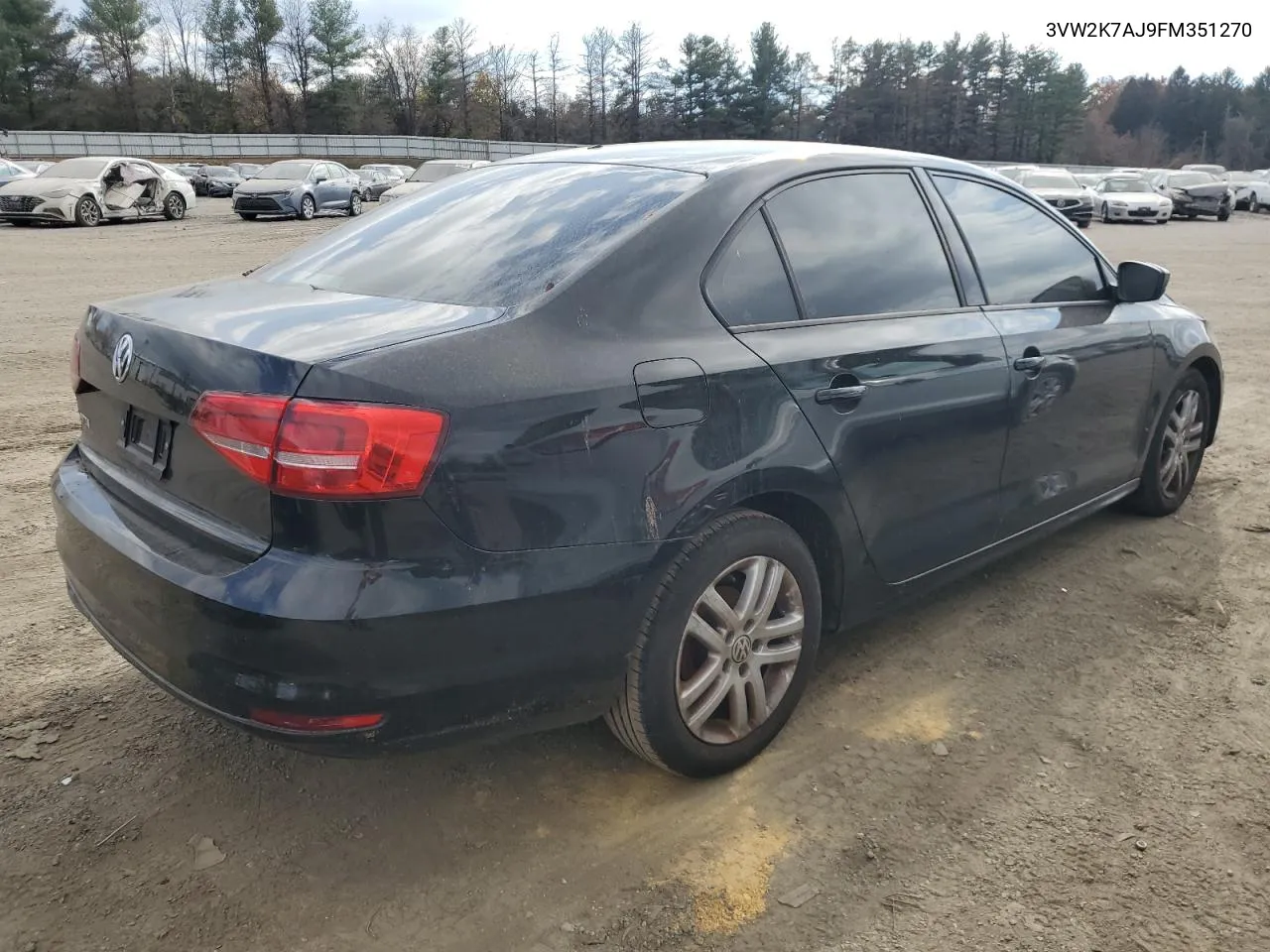 2015 Volkswagen Jetta Base VIN: 3VW2K7AJ9FM351270 Lot: 79759984