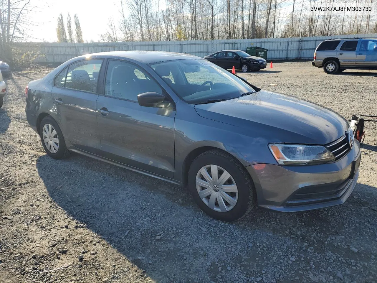 2015 Volkswagen Jetta Base VIN: 3VW2K7AJ8FM303730 Lot: 80083084