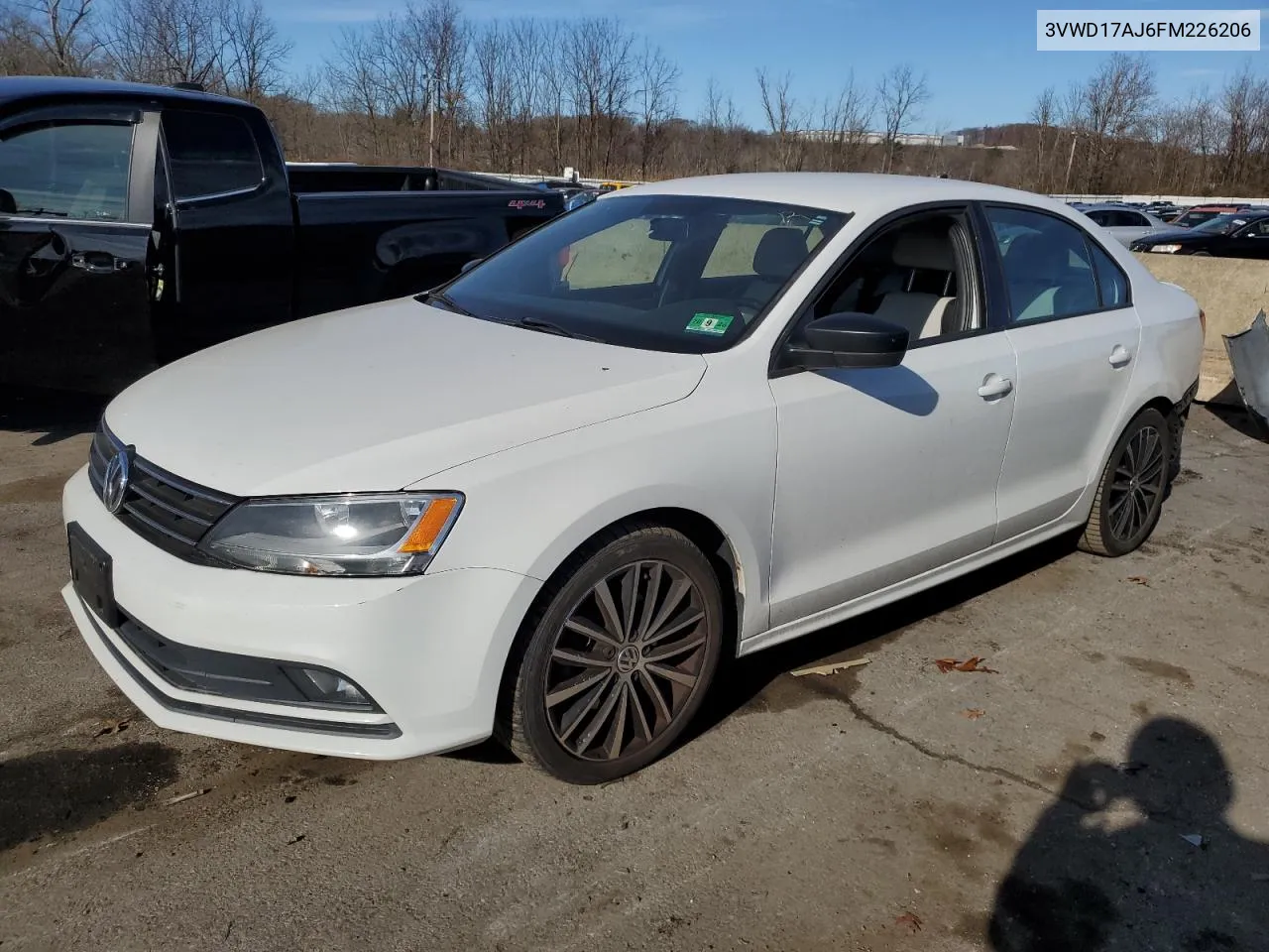 2015 Volkswagen Jetta Se VIN: 3VWD17AJ6FM226206 Lot: 80102254