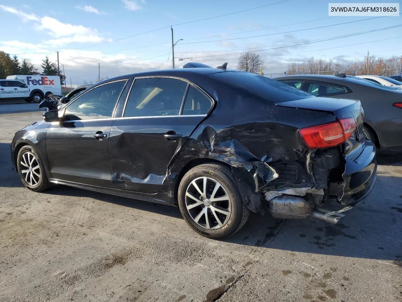 2015 Volkswagen Jetta Tdi VIN: 3VWDA7AJ6FM318626 Lot: 80567824