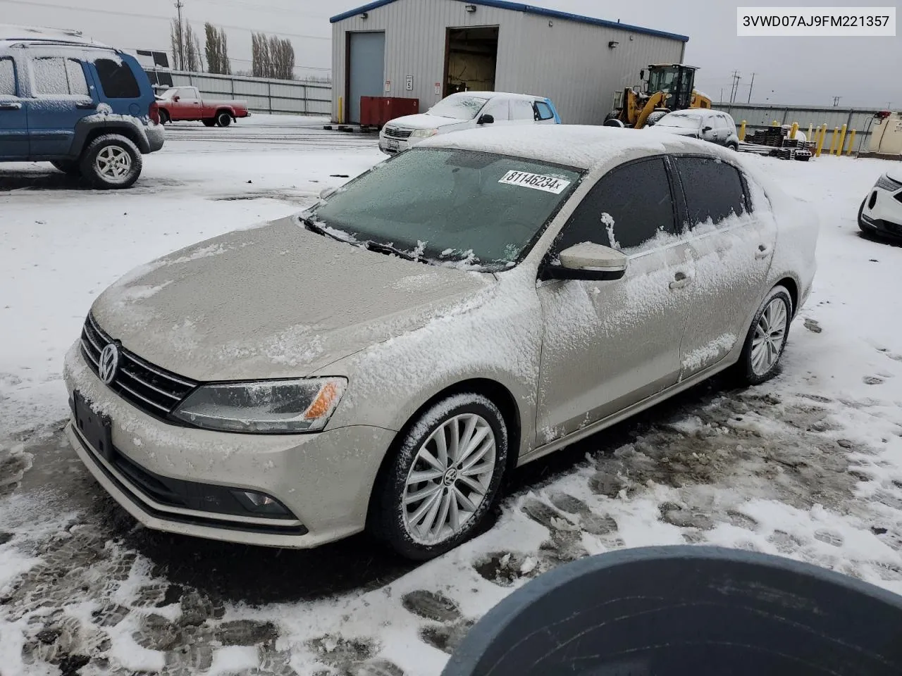 2015 Volkswagen Jetta Se VIN: 3VWD07AJ9FM221357 Lot: 81146234