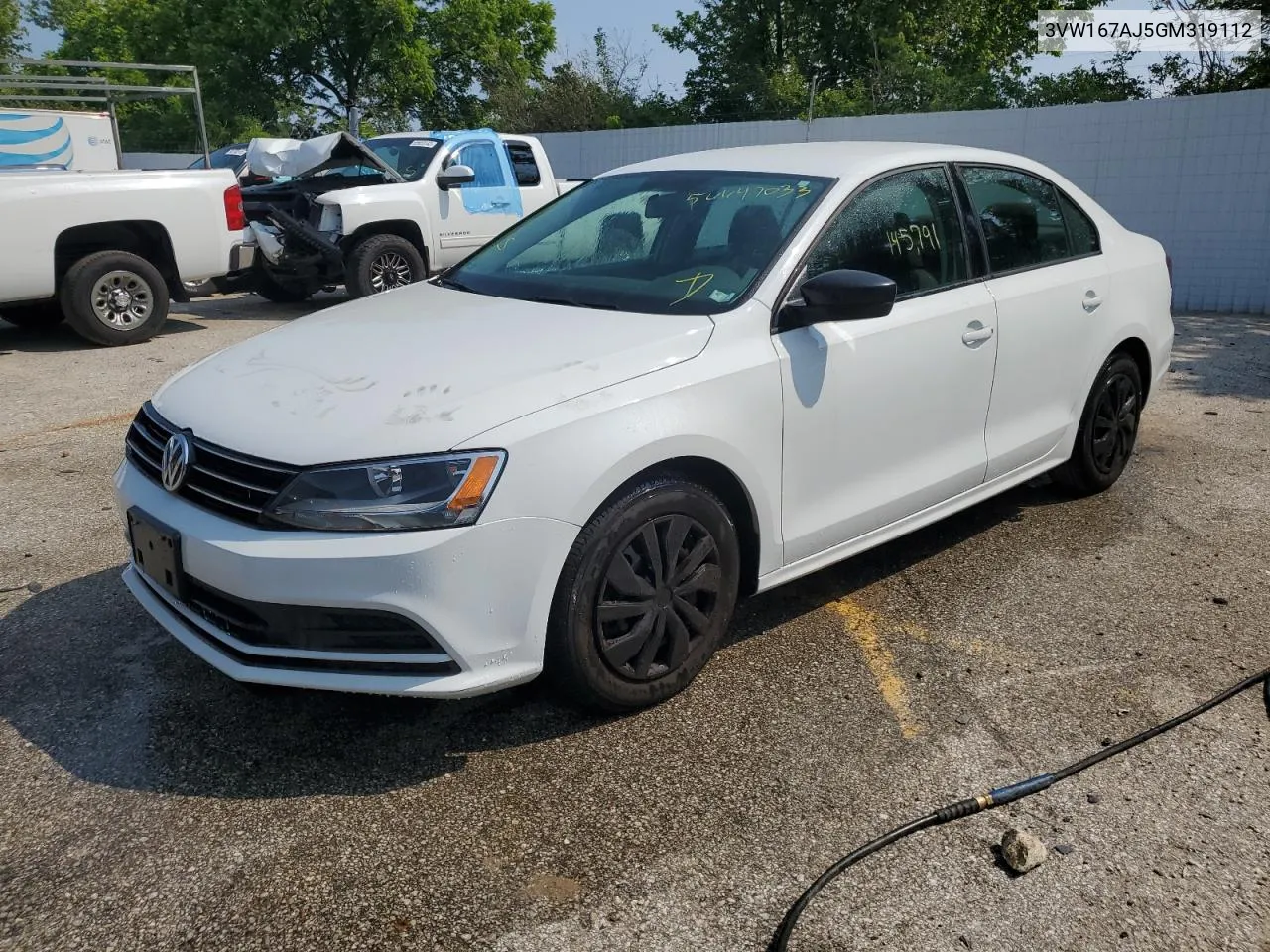 2016 Volkswagen Jetta S VIN: 3VW167AJ5GM319112 Lot: 56647033