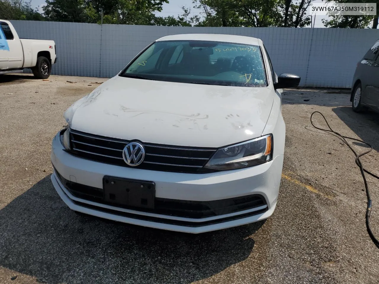 2016 Volkswagen Jetta S VIN: 3VW167AJ5GM319112 Lot: 56647033