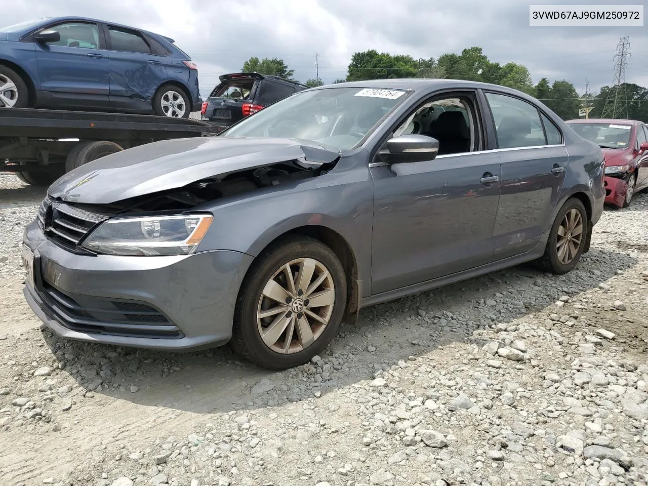 3VWD67AJ9GM250972 2016 Volkswagen Jetta Se