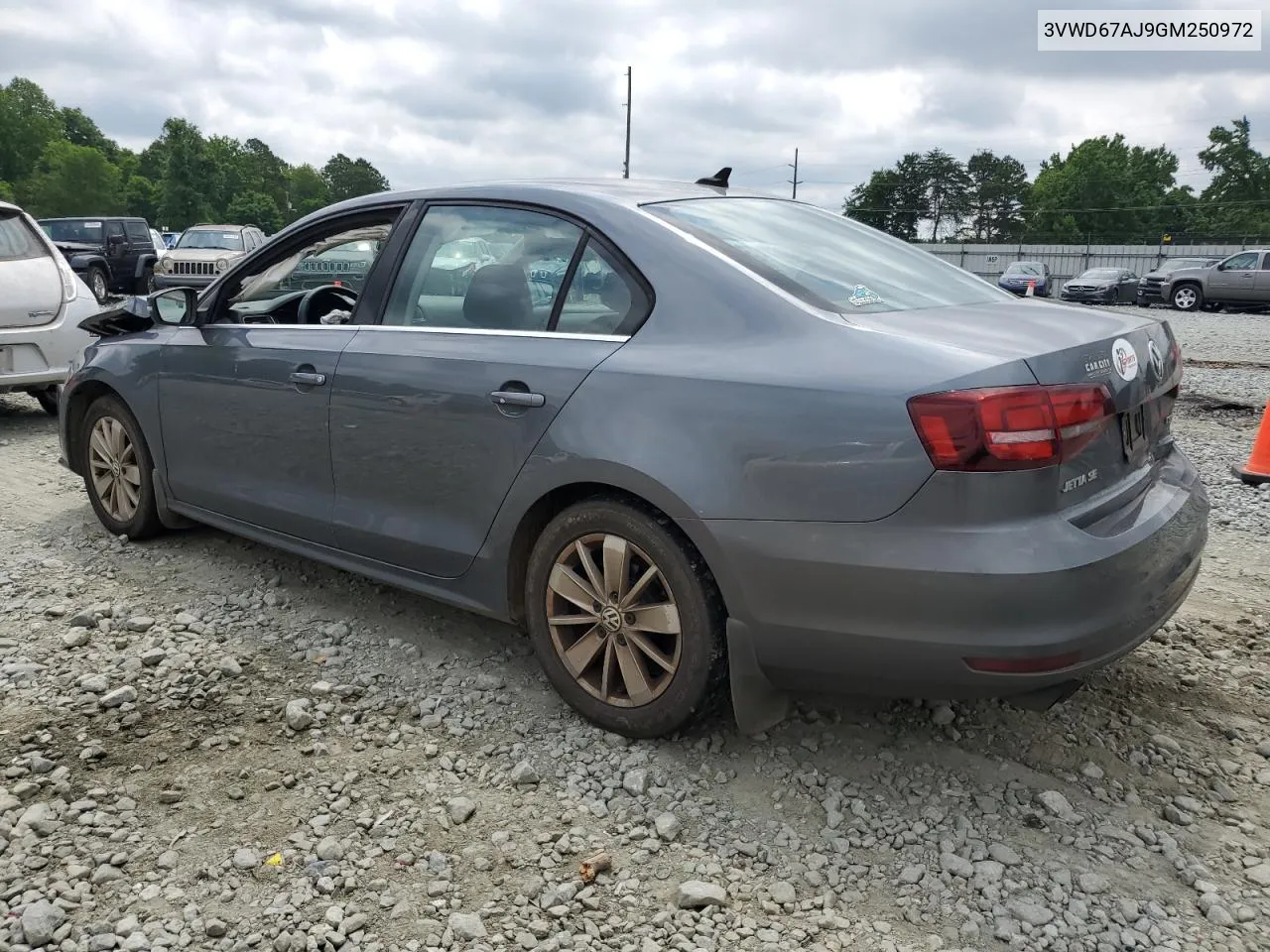 2016 Volkswagen Jetta Se VIN: 3VWD67AJ9GM250972 Lot: 57904764