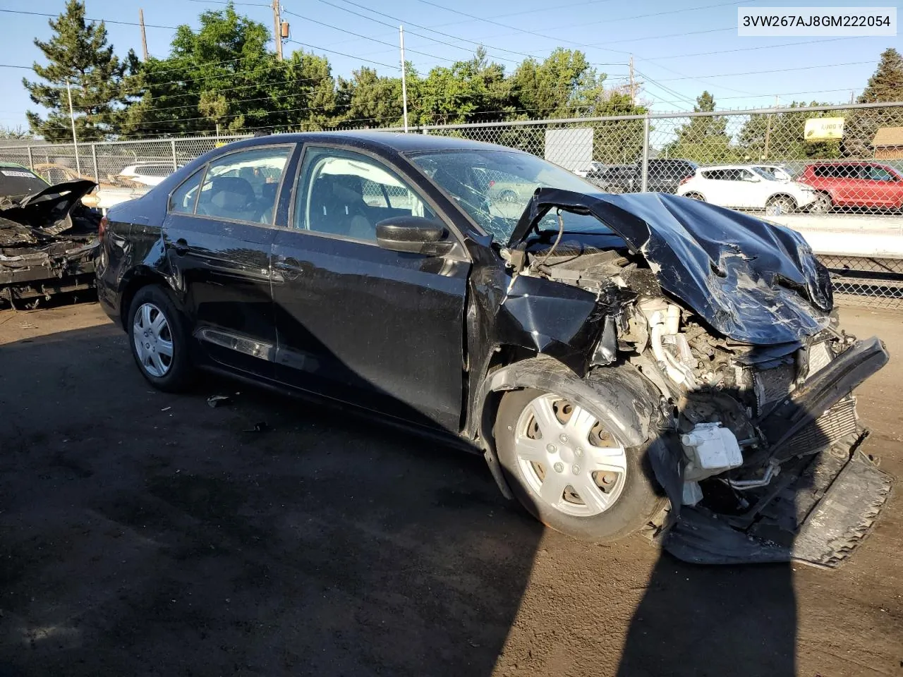 2016 Volkswagen Jetta S VIN: 3VW267AJ8GM222054 Lot: 59571064