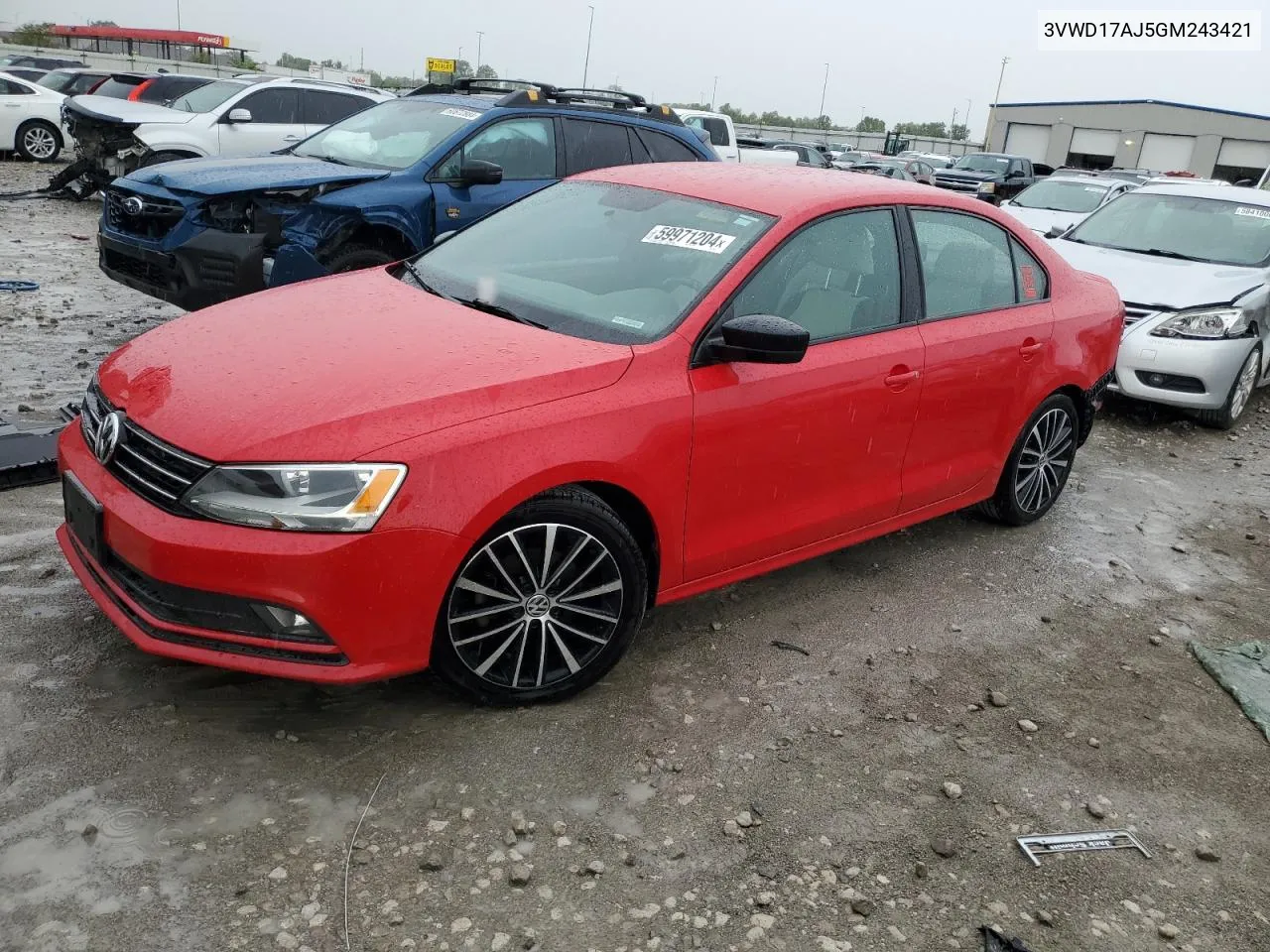 2016 Volkswagen Jetta Sport VIN: 3VWD17AJ5GM243421 Lot: 59971204