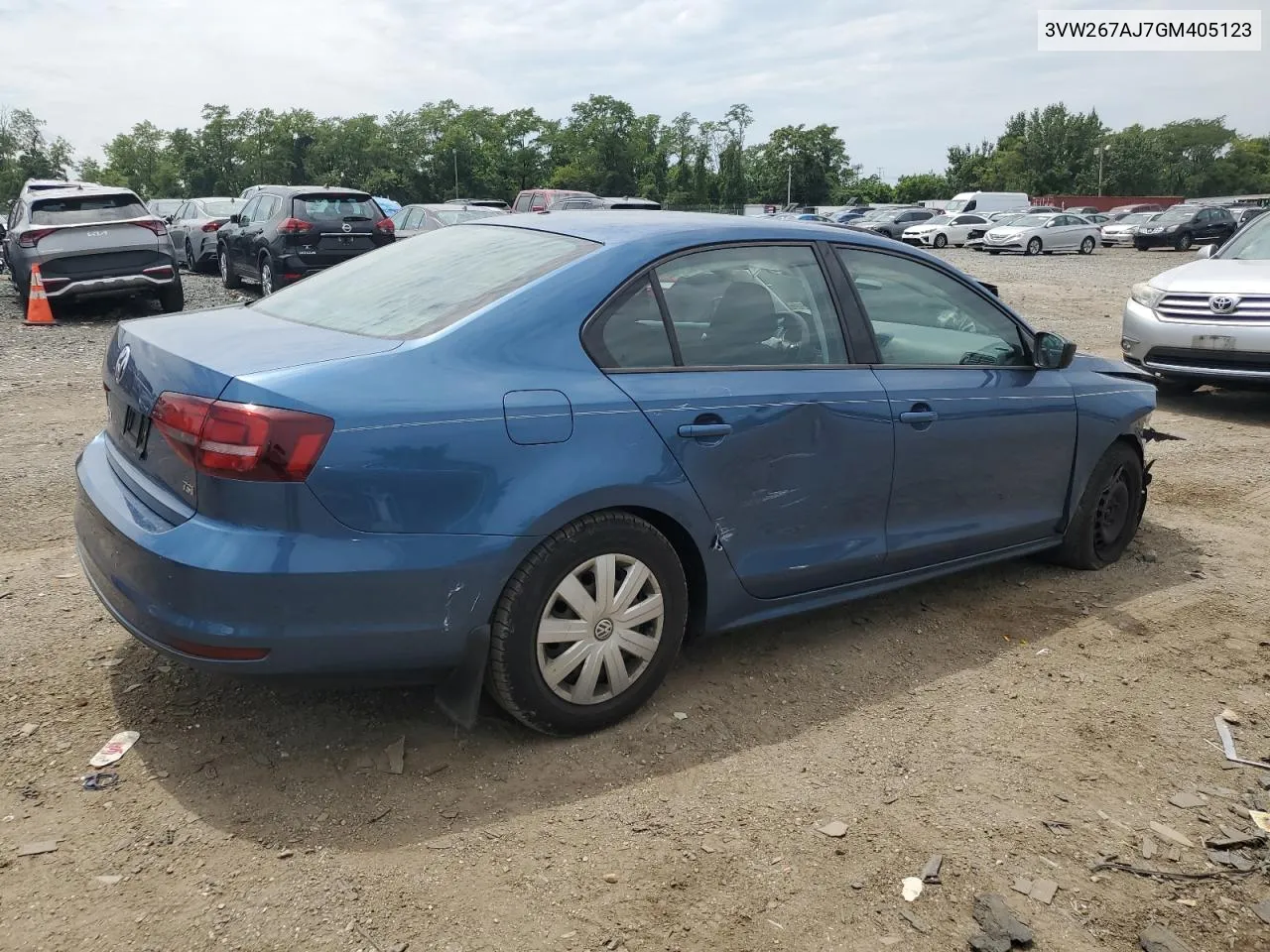 2016 Volkswagen Jetta S VIN: 3VW267AJ7GM405123 Lot: 63852554