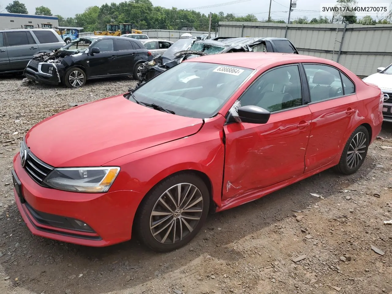 2016 Volkswagen Jetta Sport VIN: 3VWD17AJ4GM270075 Lot: 63888864