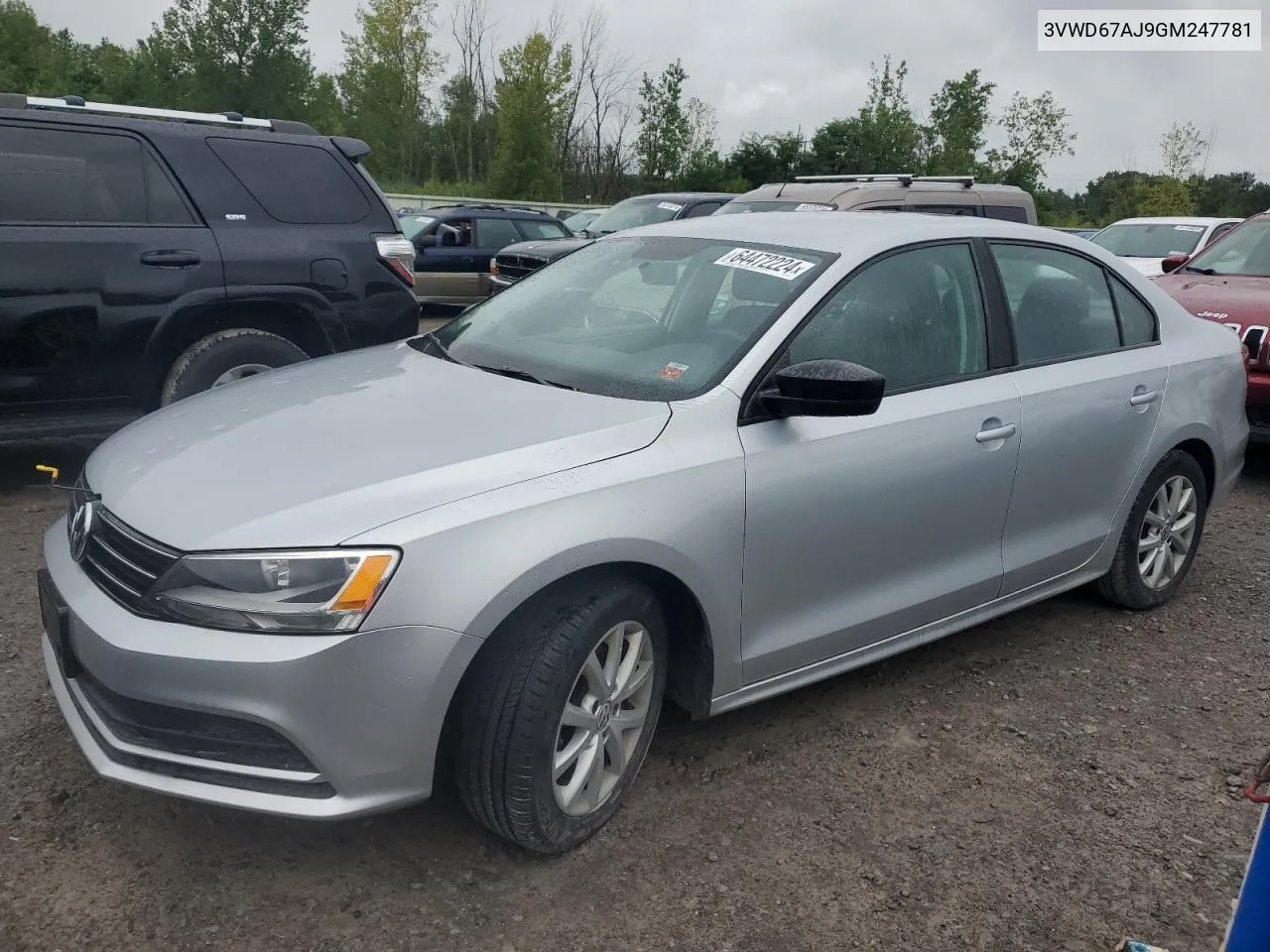 3VWD67AJ9GM247781 2016 Volkswagen Jetta Se