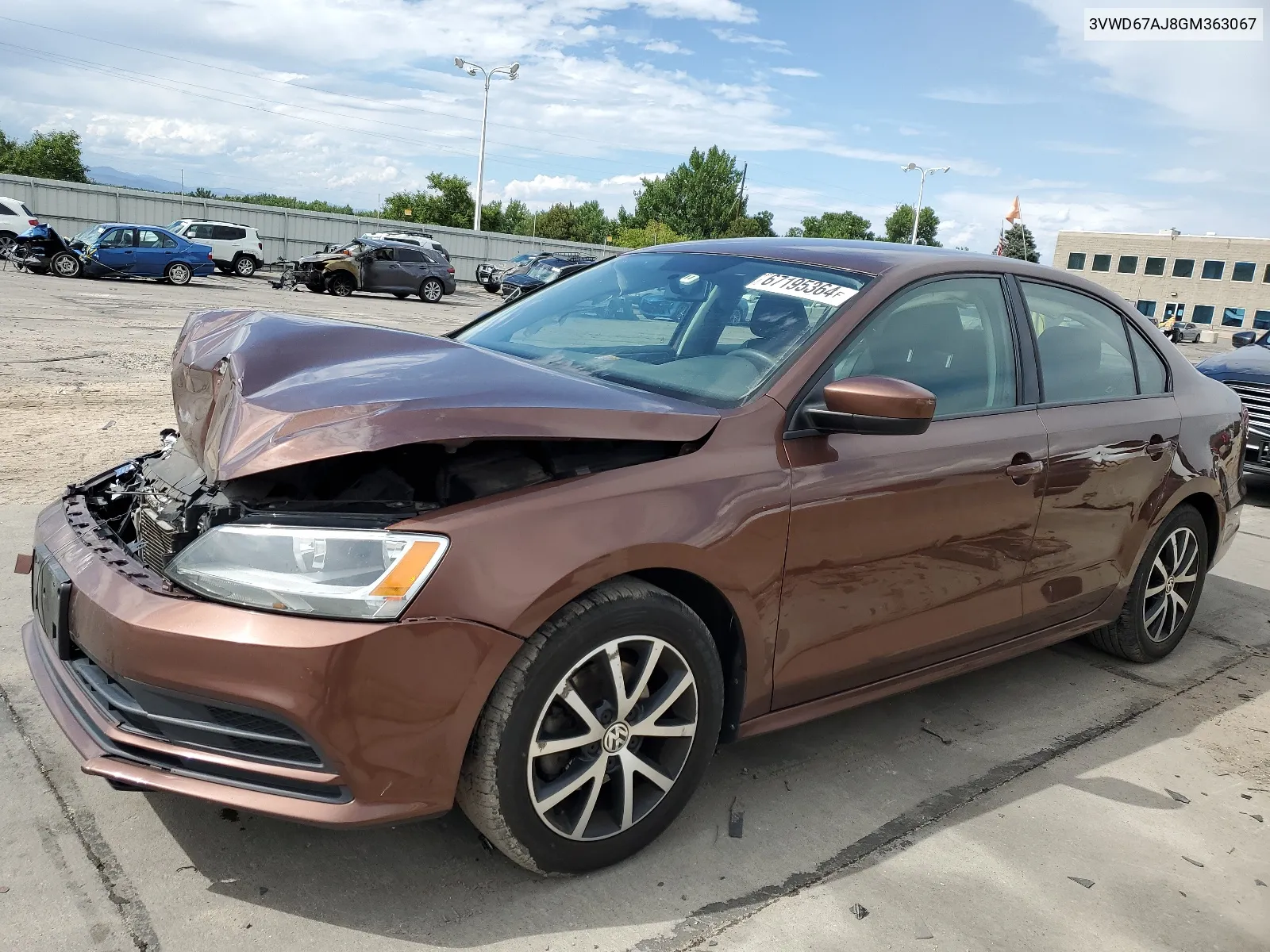 3VWD67AJ8GM363067 2016 Volkswagen Jetta Se