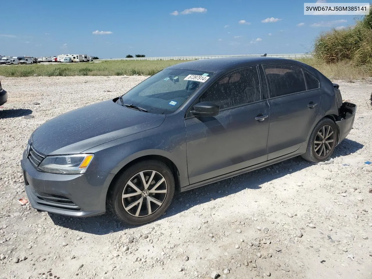 2016 Volkswagen Jetta Se VIN: 3VWD67AJ5GM385141 Lot: 67397914