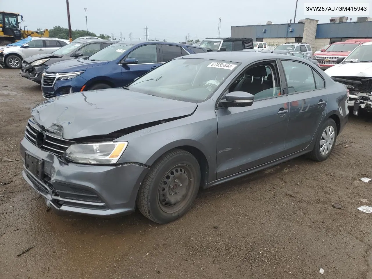 3VW267AJ7GM415943 2016 Volkswagen Jetta S