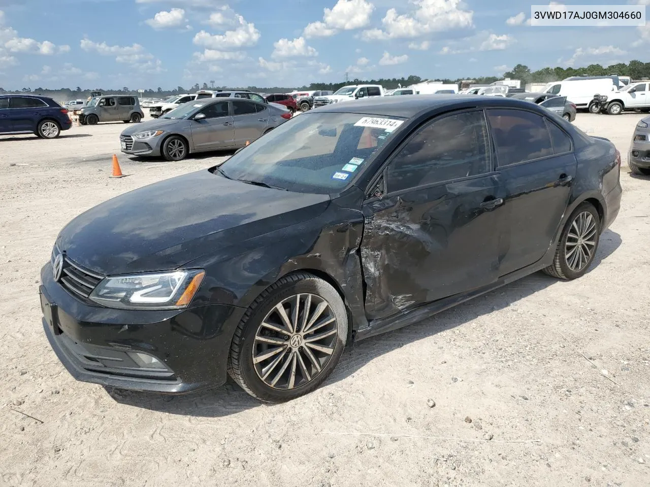 2016 Volkswagen Jetta Sport VIN: 3VWD17AJ0GM304660 Lot: 67963314