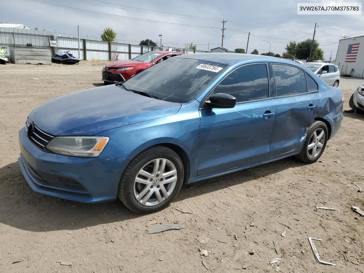 2016 Volkswagen Jetta S VIN: 3VW267AJ7GM375783 Lot: 68633784