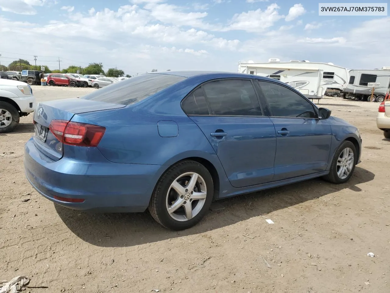 2016 Volkswagen Jetta S VIN: 3VW267AJ7GM375783 Lot: 68633784