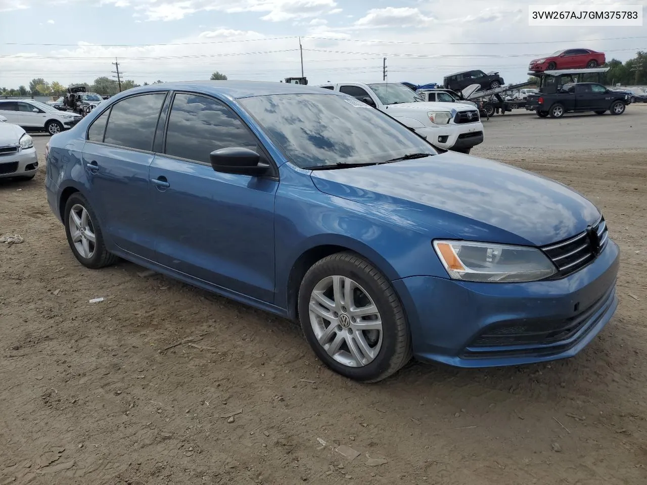 3VW267AJ7GM375783 2016 Volkswagen Jetta S