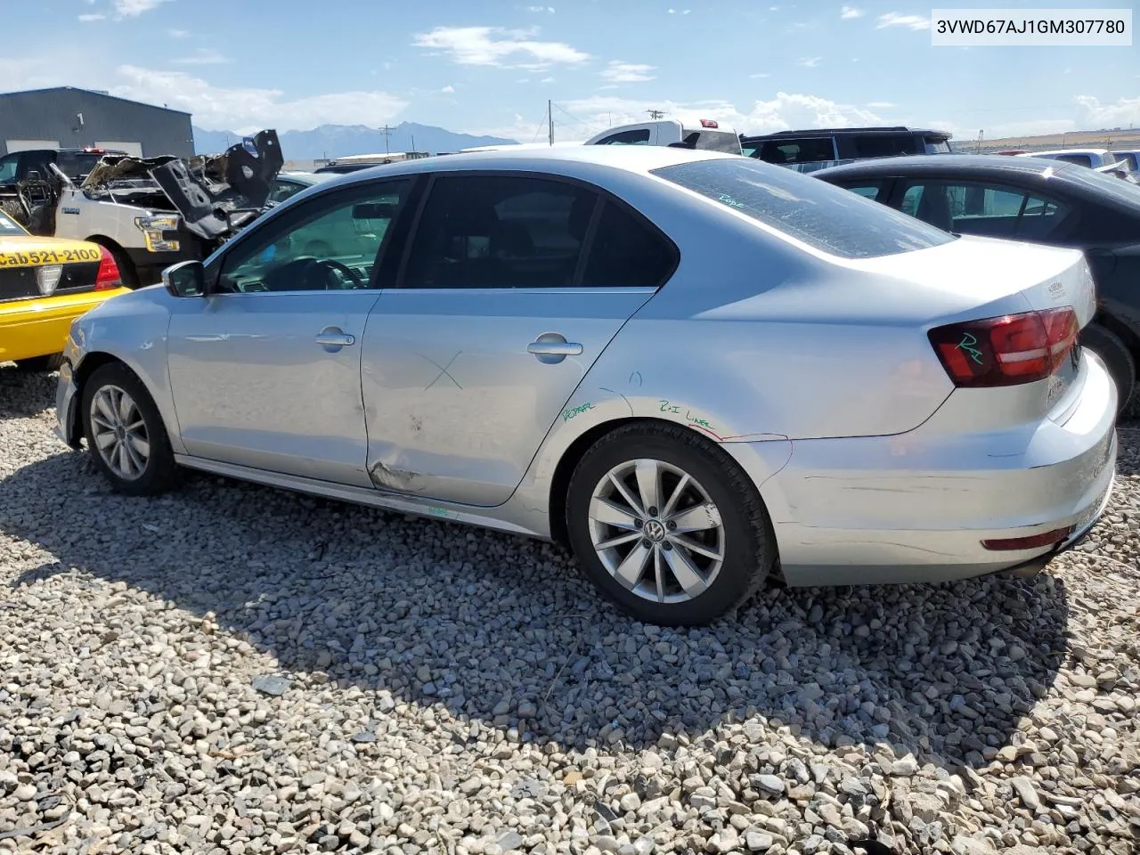 2016 Volkswagen Jetta Se VIN: 3VWD67AJ1GM307780 Lot: 69045654