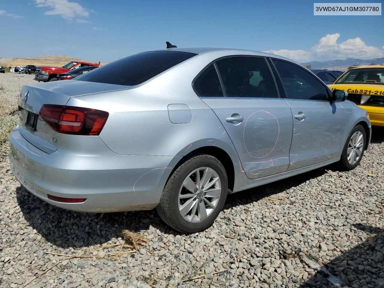 2016 Volkswagen Jetta Se VIN: 3VWD67AJ1GM307780 Lot: 69045654