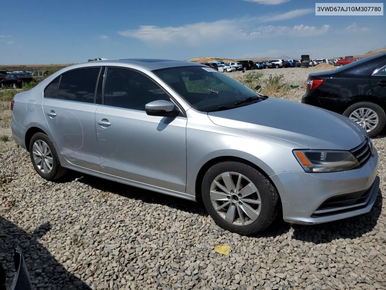 2016 Volkswagen Jetta Se VIN: 3VWD67AJ1GM307780 Lot: 69045654