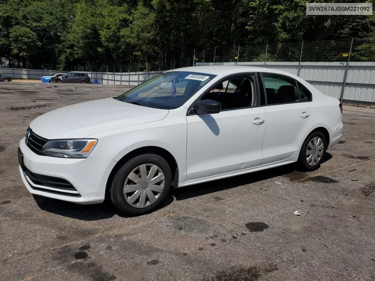 2016 Volkswagen Jetta S VIN: 3VW267AJ0GM221092 Lot: 69093494