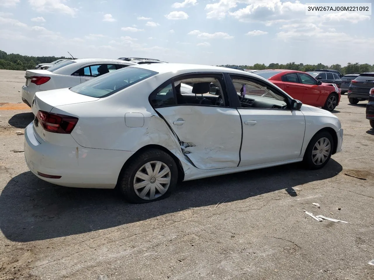 2016 Volkswagen Jetta S VIN: 3VW267AJ0GM221092 Lot: 69093494