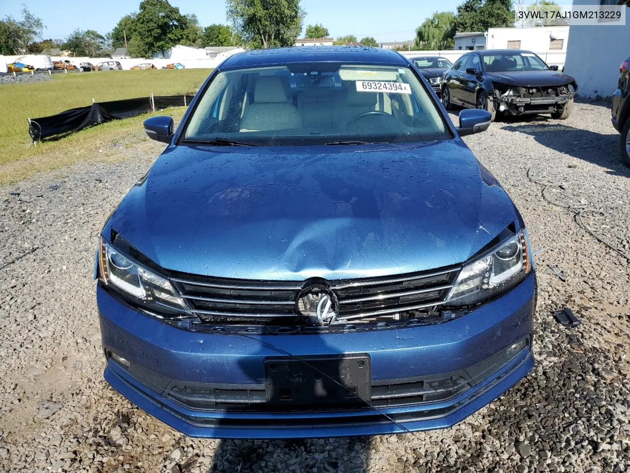 3VWL17AJ1GM213229 2016 Volkswagen Jetta Sel