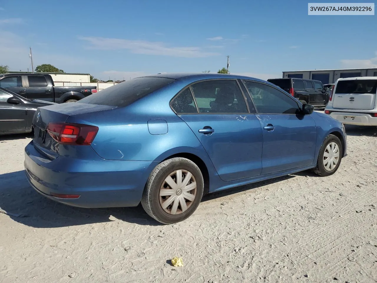 3VW267AJ4GM392296 2016 Volkswagen Jetta S