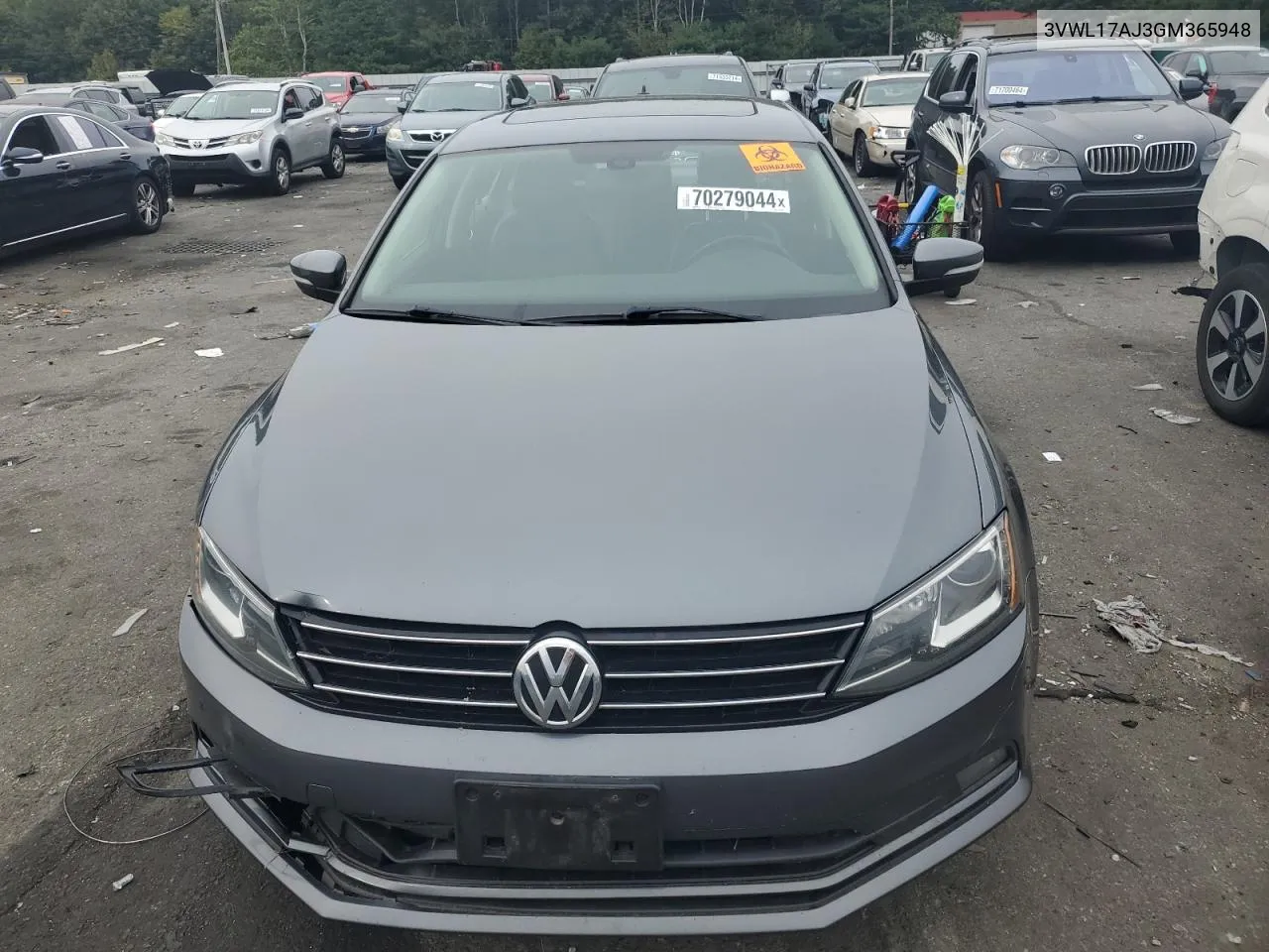 2016 Volkswagen Jetta Sel VIN: 3VWL17AJ3GM365948 Lot: 70279044