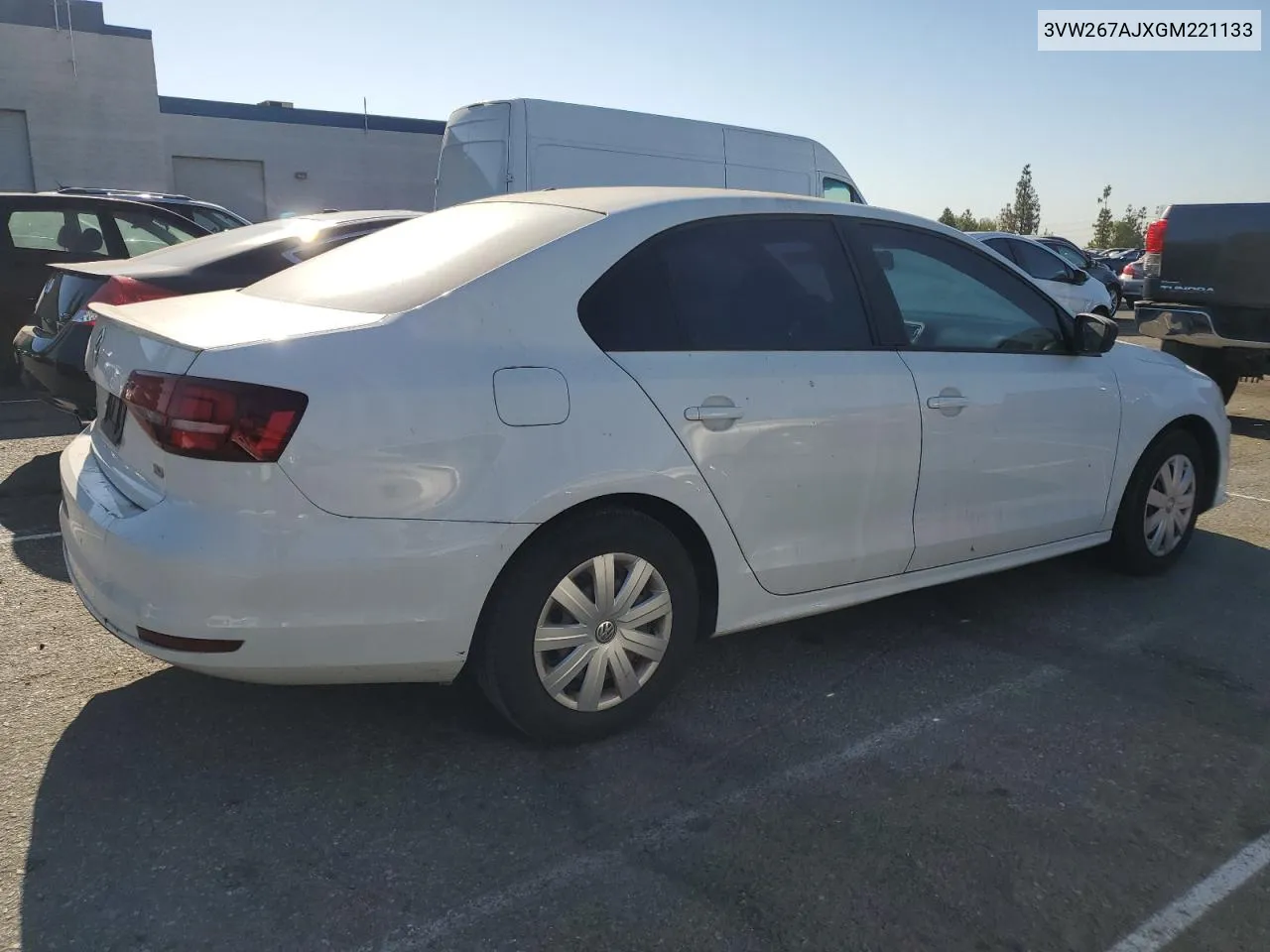 3VW267AJXGM221133 2016 Volkswagen Jetta S