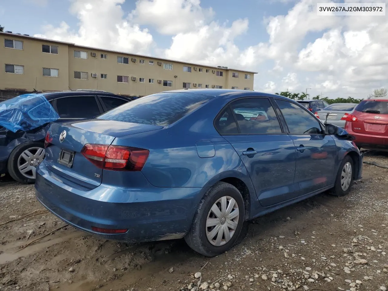 2016 Volkswagen Jetta S VIN: 3VW267AJ2GM303972 Lot: 70368584