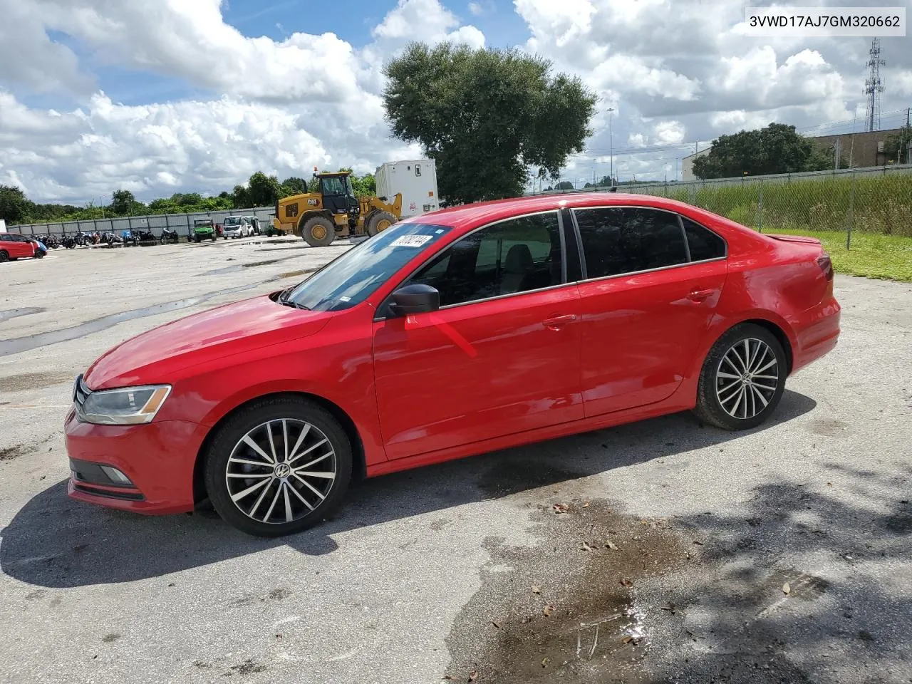 3VWD17AJ7GM320662 2016 Volkswagen Jetta Sport