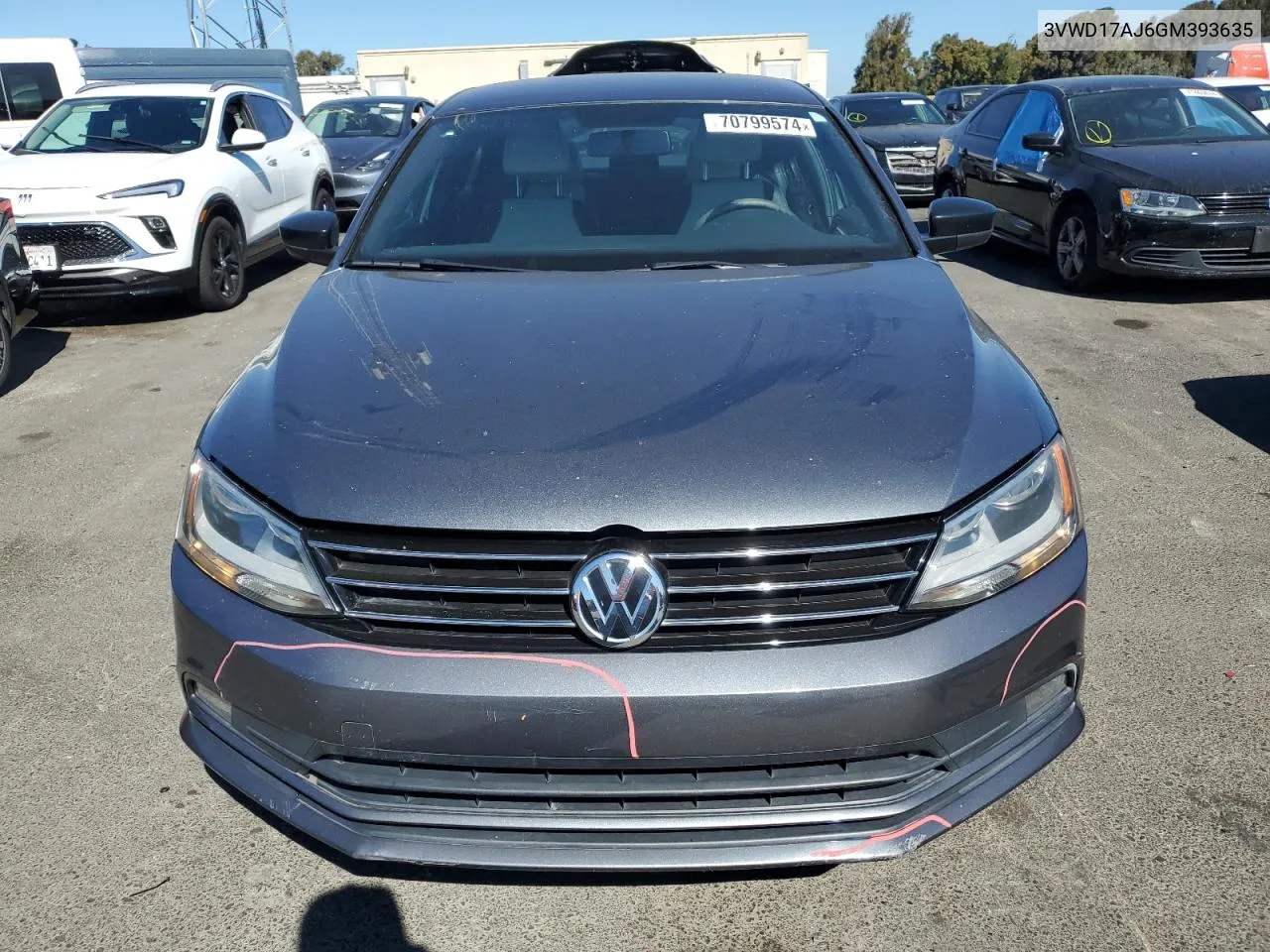 2016 Volkswagen Jetta Sport VIN: 3VWD17AJ6GM393635 Lot: 70799574