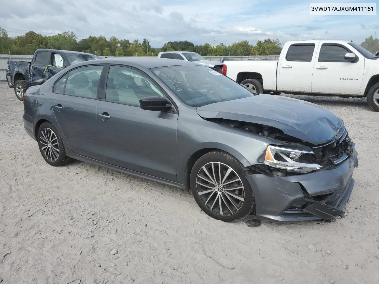 2016 Volkswagen Jetta Sport VIN: 3VWD17AJXGM411151 Lot: 70821014