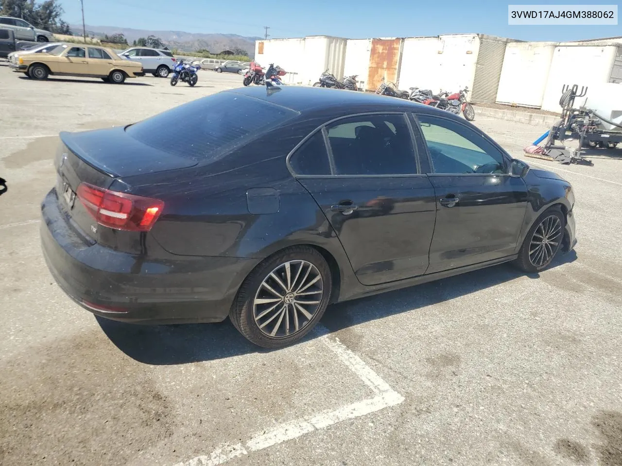 2016 Volkswagen Jetta Sport VIN: 3VWD17AJ4GM388062 Lot: 71030434