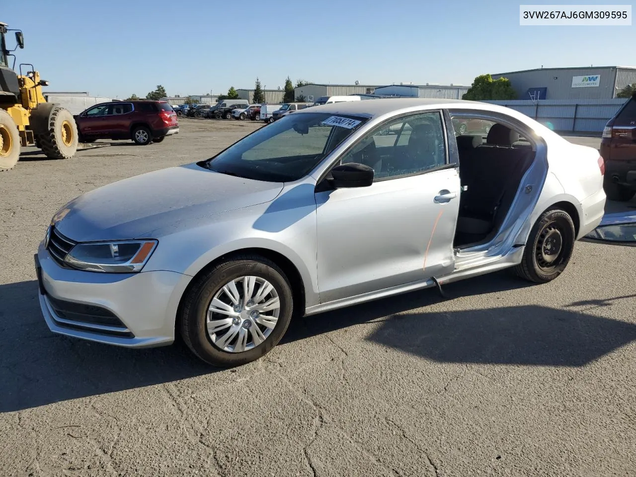 2016 Volkswagen Jetta S VIN: 3VW267AJ6GM309595 Lot: 71053714