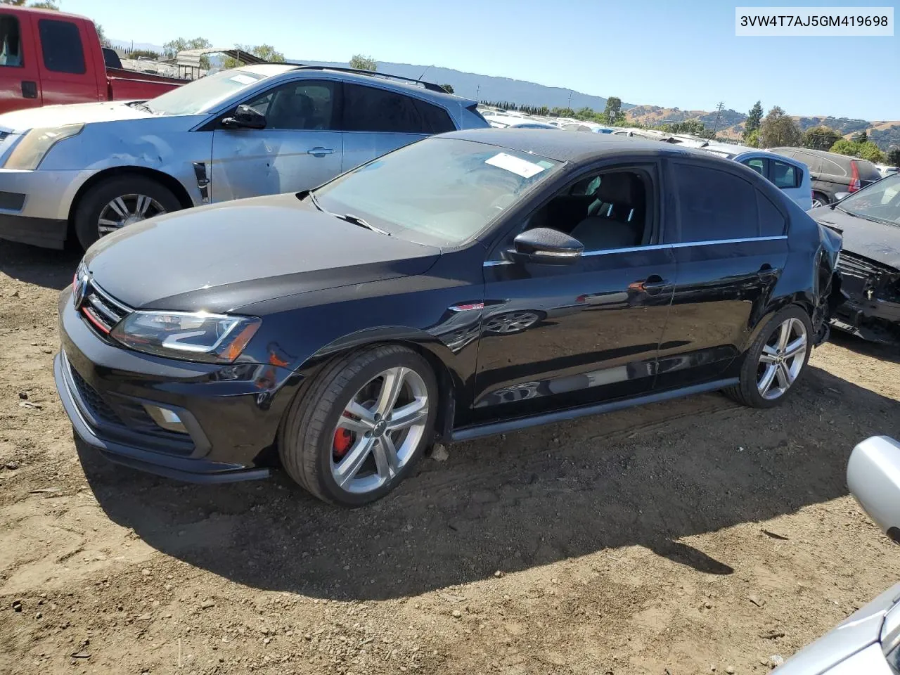 2016 Volkswagen Jetta Gli VIN: 3VW4T7AJ5GM419698 Lot: 71102094