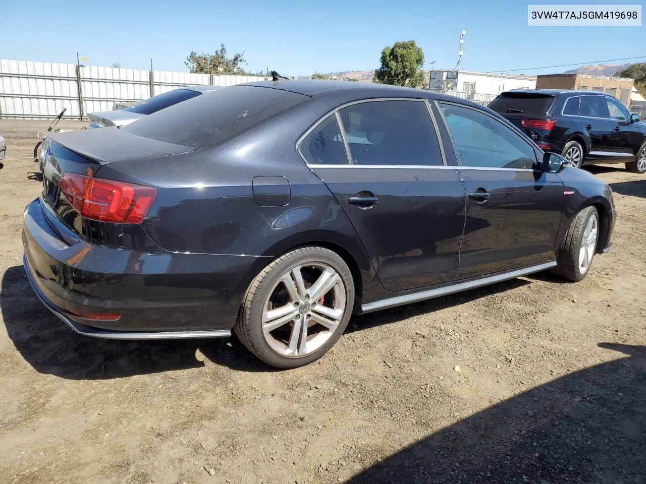 3VW4T7AJ5GM419698 2016 Volkswagen Jetta Gli