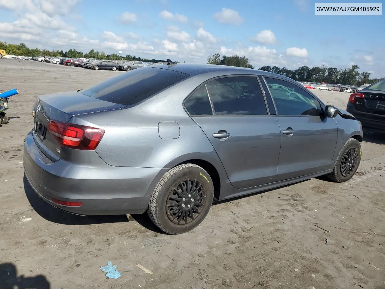 3VW267AJ7GM405929 2016 Volkswagen Jetta S