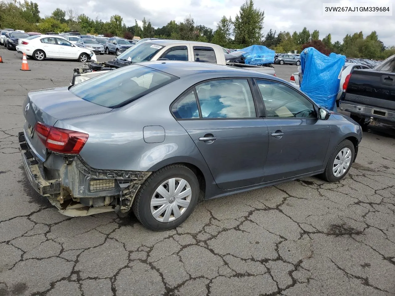 2016 Volkswagen Jetta S VIN: 3VW267AJ1GM339684 Lot: 71305254